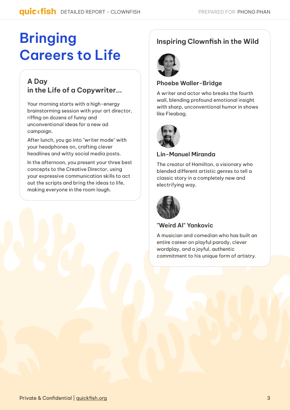 Report page