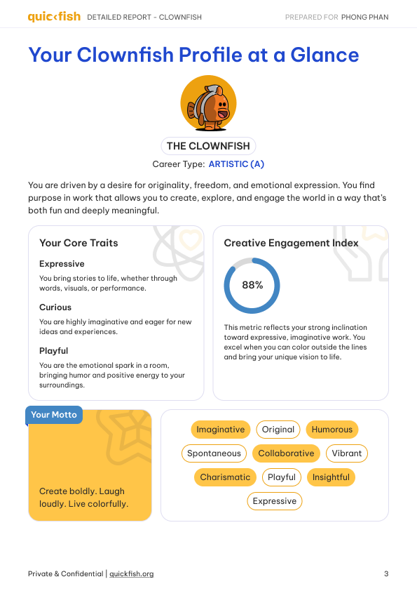 Report page